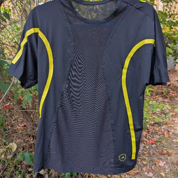 Adidas x Stella McCartney Medium Black Loose Mesh Panel Shirt - Picture 6 of 6